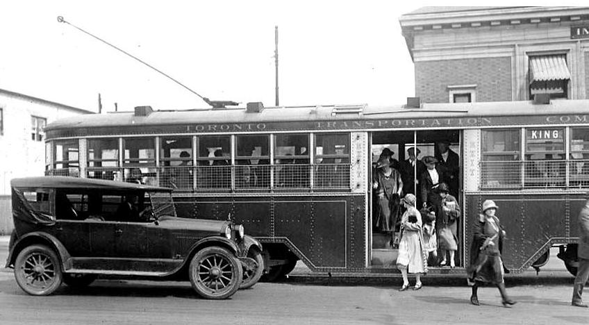 Roncesvalles and Queen Streetcar 1925